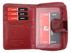 Pierre Cardin Malá, vertikální peněženka z přírodní lakované kůže s motivem listů