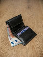 Pierre Andreus Vertikální pánská peněženka z hladké přírodní kůže, RFID Stop ochrana