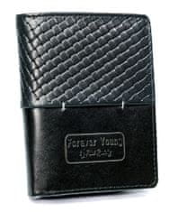FOREVER YOUNG Černá pánská kožená peněženka