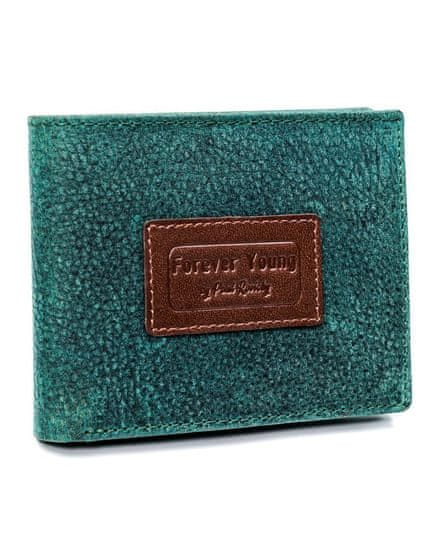 FOREVER YOUNG Krásná, barevná pánská peněženka z přírodní kůže