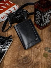 Pierre Cardin Vertikální štíhlá pánská peněženka vyrobená z kvalitní přírodní kůže RFID