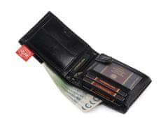 Peterson Skládací peněženka z přírodní kůže s RFID ochranou