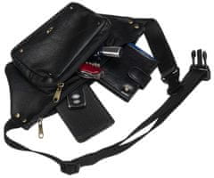 Peterson Kožená pasová taška s praktickou kapsou