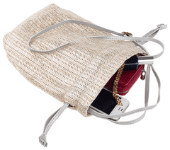 4U Cavaldi Malá, slaměná taška s dlouhým popruhem, ideální na léto