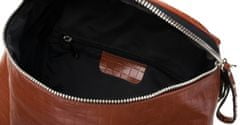 Rovicky Dámská půlkulatá kabelka z přírodní kůže s copánkovou texturou