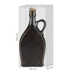 Ami Honey Keramická láhev Amfora plochá černá 750 ml