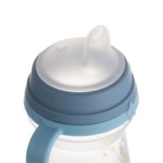 Canpol babies Hrneček se silikonovým pítkem FirstCup BONJOUR PARIS 150ml modrý