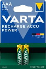 Varta nabíjecí baterie Power AAA 800 mAh, 2ks