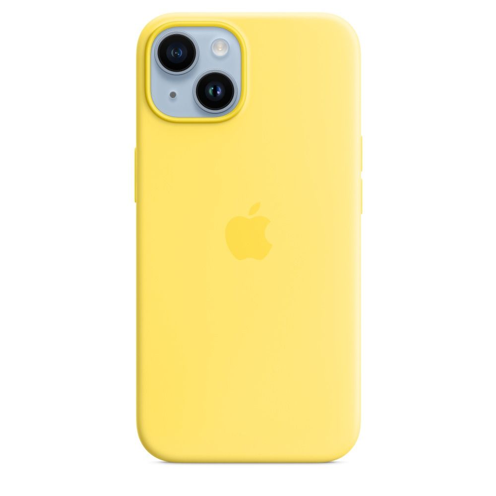Levně Apple iPhone 14 Plus Silicone Case with MagSafe MQUC3ZM/A - Canary Yellow