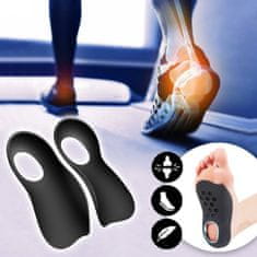 SOLFIT® Vložky do bot na ploché nohy, Gelové podpatěnky pro Patní ostruhu, Ideální pro stabilizaci plochého chodidla a celého těla | SOLEBRACE L (40-47)