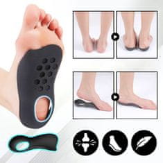 SOLFIT® Vložky do bot na ploché nohy, Gelové podpatěnky pro Patní ostruhu, Ideální pro stabilizaci plochého chodidla a celého těla | SOLEBRACE S/M (35-39)