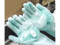 Verk 01606 Silikonové mycí rukavice na nádobí modré 2 ks
