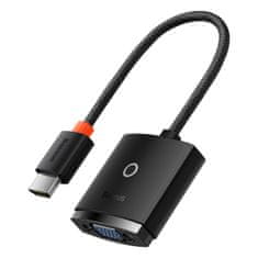 BASEUS Lite adaptér HDMI - VGA / 3.5mm mini jack / micro USB, černý