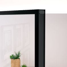 Greatstore Interiérové dveře černé 93x201,5 cm tvrzené sklo a hliník úzké