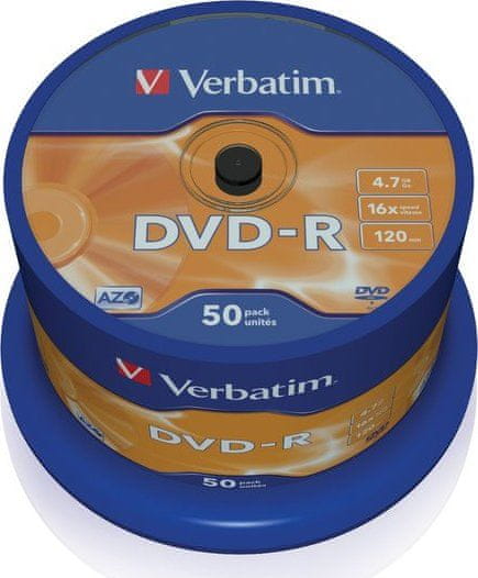 Verbatim DVD-R 4,7GB/ 16x/ 50pack/ spindle