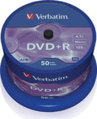 Verbatim DVD+R 4,7GB/ 16x/ 50pack/ spindle