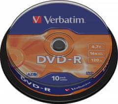 Verbatim DVD-R 4,7GB/ 16x/ 10pack/ spindle