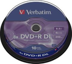 Verbatim DVD+R DoubleLayer 8,5GB/ 8x/ 10pack/ spindle