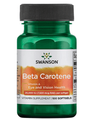 Beta-karoten (Vitamin A), 25000 IU, 100 softgels