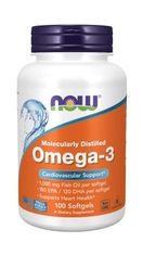 NOW Foods Omega-3, molekulárně destilované, 100 softgelových kapslí