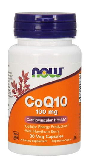 NOW Foods CoQ10 (koenzym Q10) + Hloh, 100 mg, 30 rostlinných kapslí