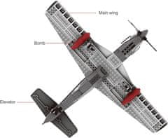 Wange Wange Airforce stavebnice P-51 Mustang kompatibilní 258 dílů