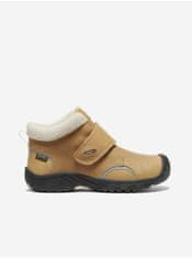 KEEN Světle hnědé dětské kožené zimní boty Keen Kootenay III 34