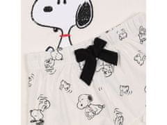sarcia.eu Snoopy Peanuts Ecru letní dámské pyžamo s krátkým rukávem, bavlna, volánky S