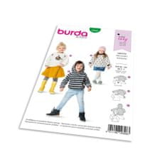 Burda Střih Burda 9308 - Dětská mikina, mikina s kapucí, svetr
