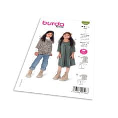 Burda Střih Burda 9252 - Dívčí áčkové šaty, halenka
