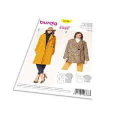 Burda Střih Burda 6736 - Jednoduchý kabát, krátký kabát