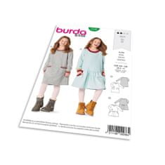 Burda Střih Burda 9286 - Dětské mikinové šaty