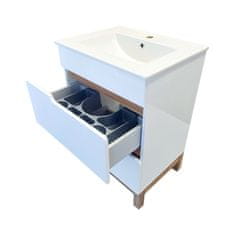 BPS-koupelny Koupelnová skříňka s keramickým umyvadlem Spok 60-2Z