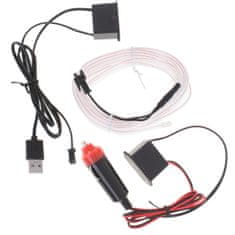 Aga LED ambientní osvětlení do auta / auto USB / 12V páska 3m bílá