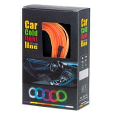 Aga LED ambientní osvětlení pro auto / auto USB / 12V páska 3m oranžová