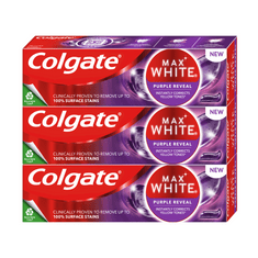 Colgate Bělicí zubní pasta Max White Purple Reveal 3 x 75 ml