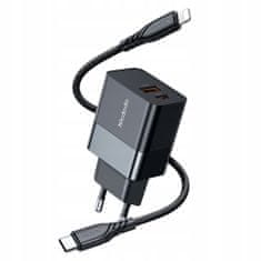 Mcdodo Nabíječka telefonu, rychlá, USB, USB-C, 20W, pro Iphone, univerzální, černá Mcdodo CH-1951