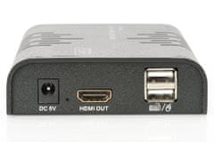 Digitus HDMI KVM Extender, 120 m, Full HD, 1080p přes síťový kabel (Cat 5, 5E, 6)