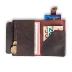 Alaskan Maker Látková vintage peněženka s kůží Handy Max Burgundy