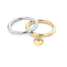 Calvin Klein Romantická bicolor souprava ocelových prstenů Captivate 35000326 (Obvod 52 mm)