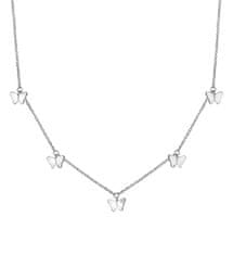 Hot Diamonds Půvabný stříbrný náhrdelník s motýlky Flutter DN168/9 (Rozměr 32 - 39 cm)