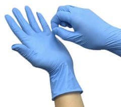 ISO Nitrilové rukavice 100 ks. XL - modrá