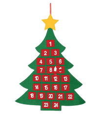 Guirca Adventní kalendář vánoční stromek 55x70cm