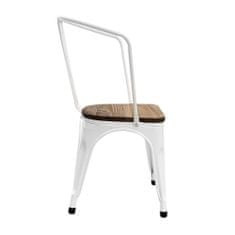 Timeless Tools Kovová jídelní židle Panni, 2 ks, různé barvy-světlé, dřevěné sedadlo