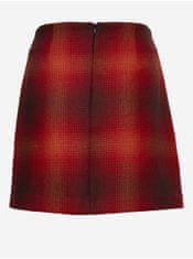 Tommy Hilfiger Červená dámská krátká sukně s příměsí vlny Tommy Hilfiger Wool Shadow Check Short S