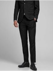 Jack&Jones Černé oblekové slim fit kalhoty s příměsí vlny Jack & Jones Solaris 48
