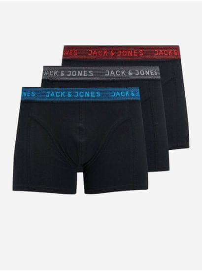 Jack&Jones Sada tří černých boxerek Jack & Jones