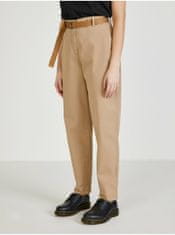 Tommy Hilfiger Béžové dámské kalhoty s páskem Tommy Hilfiger M