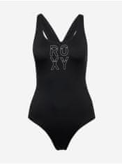 Roxy Černé jednodílné plavky s potiskem Roxy XS