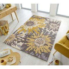 Flair Rugs Kusový koberec Zest Soft Floral Grey/Ochre 120x170 cm